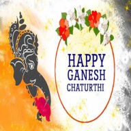 Happy Ganesh Chaturthi:Greeting, Photo Frames, GIF logo